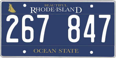 RI license plate 267847