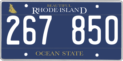 RI license plate 267850