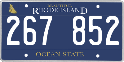 RI license plate 267852