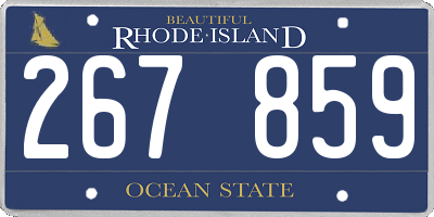 RI license plate 267859