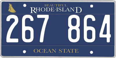 RI license plate 267864