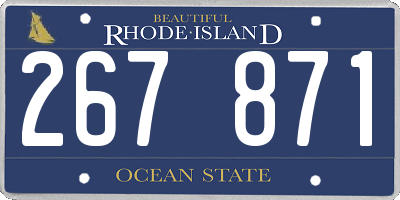 RI license plate 267871
