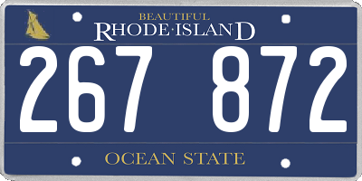 RI license plate 267872