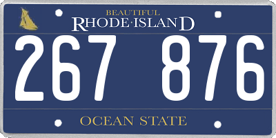 RI license plate 267876