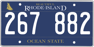 RI license plate 267882