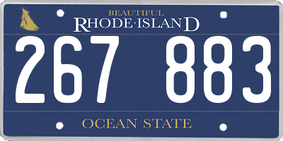 RI license plate 267883