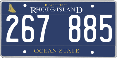 RI license plate 267885