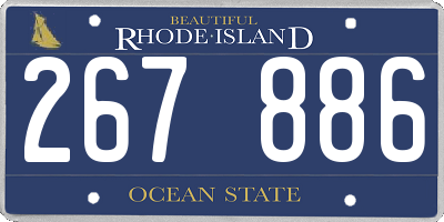 RI license plate 267886