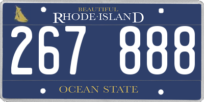 RI license plate 267888