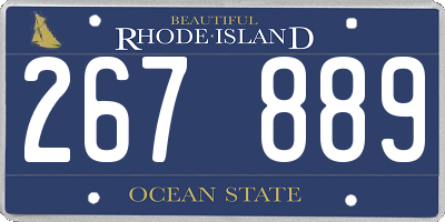 RI license plate 267889