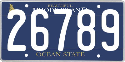RI license plate 26789