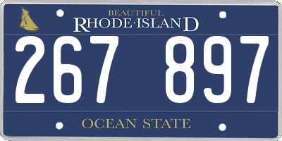 RI license plate 267897