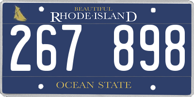RI license plate 267898