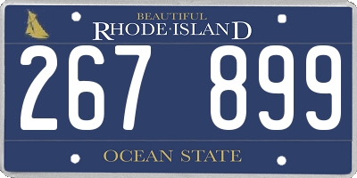 RI license plate 267899