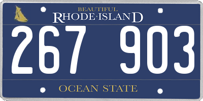 RI license plate 267903