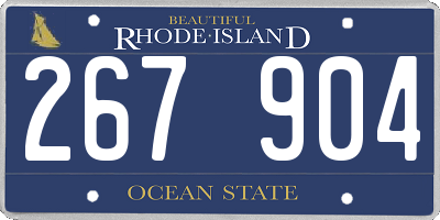 RI license plate 267904