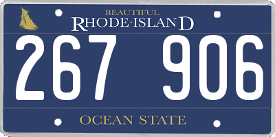 RI license plate 267906