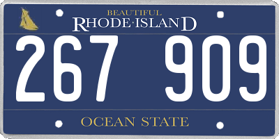 RI license plate 267909