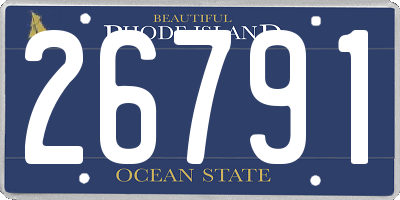 RI license plate 26791