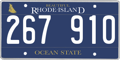 RI license plate 267910