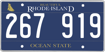 RI license plate 267919