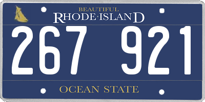 RI license plate 267921