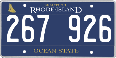 RI license plate 267926