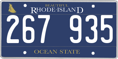 RI license plate 267935