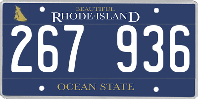 RI license plate 267936