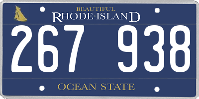 RI license plate 267938