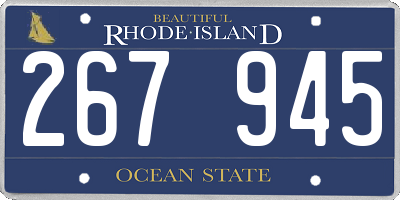 RI license plate 267945