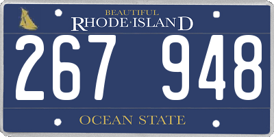 RI license plate 267948