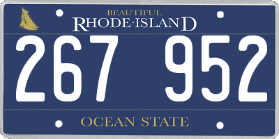 RI license plate 267952