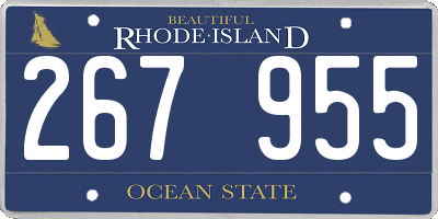 RI license plate 267955