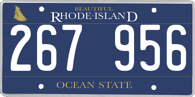 RI license plate 267956