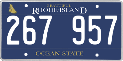 RI license plate 267957