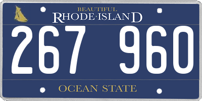 RI license plate 267960