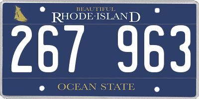RI license plate 267963
