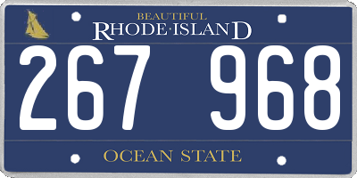 RI license plate 267968
