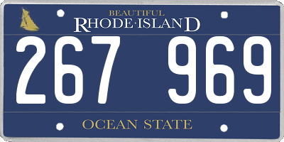 RI license plate 267969