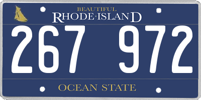 RI license plate 267972