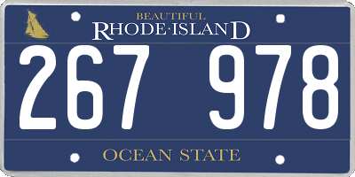 RI license plate 267978
