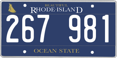 RI license plate 267981