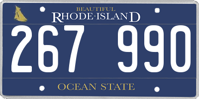 RI license plate 267990