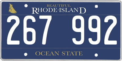 RI license plate 267992