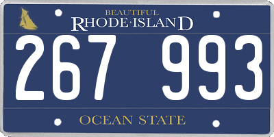 RI license plate 267993
