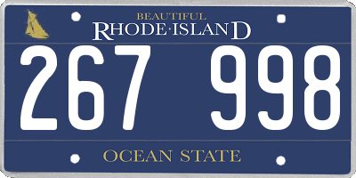 RI license plate 267998