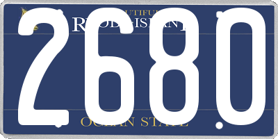 RI license plate 2680