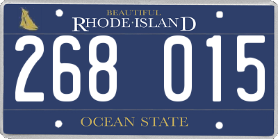 RI license plate 268015
