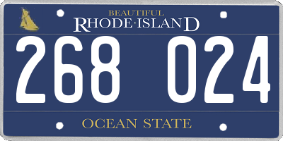 RI license plate 268024